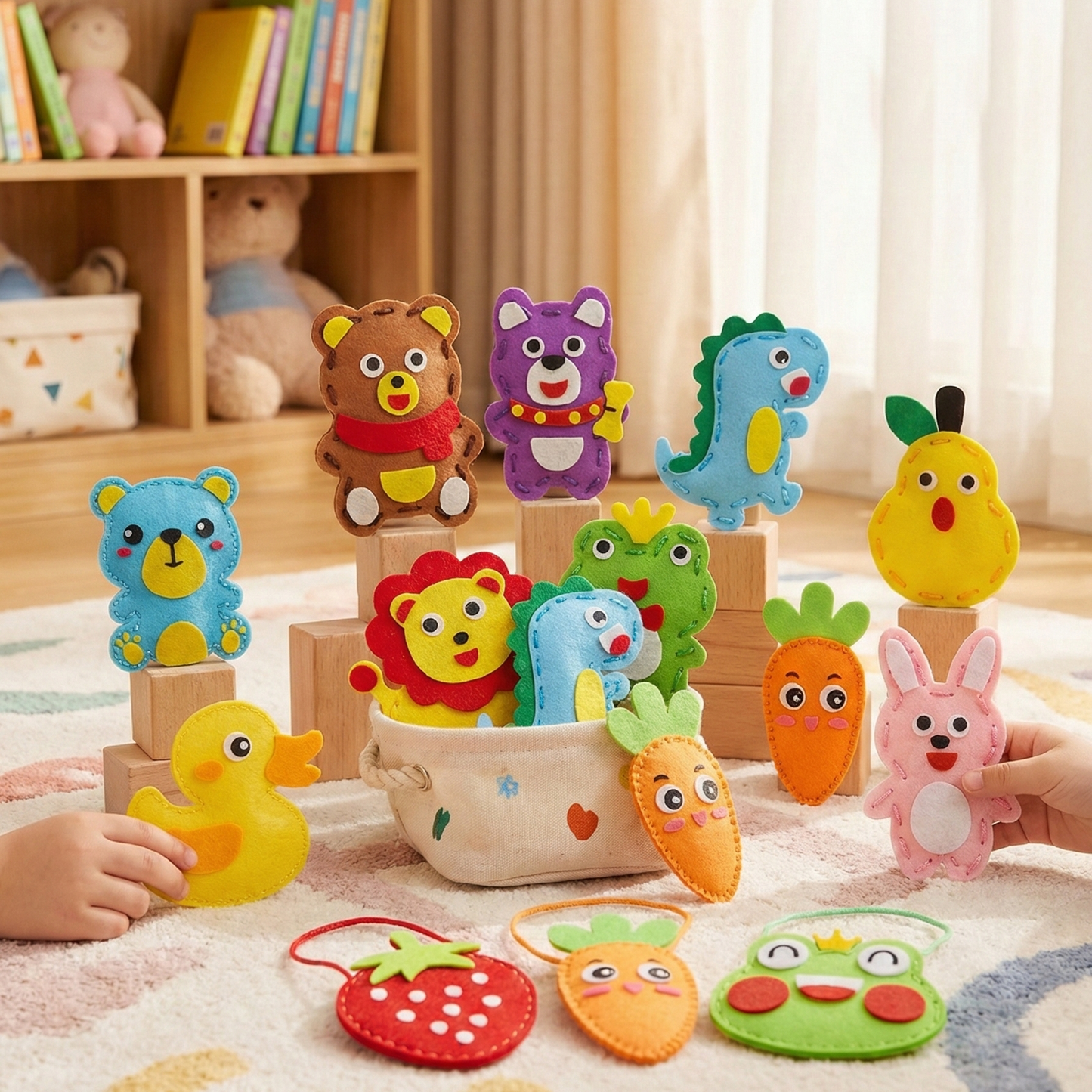 13 Parça Hayvan Figürlü Eğitici Montessori Dikiş Seti 🦊