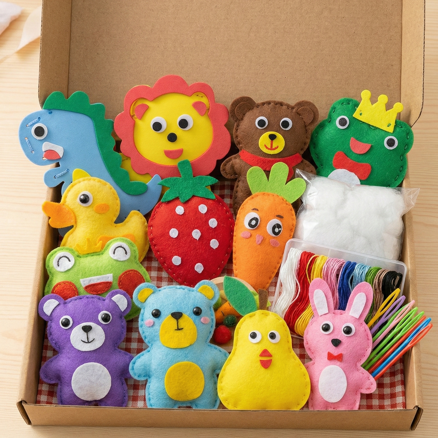 13 Parça Hayvan Figürlü Eğitici Montessori Dikiş Seti 🦊