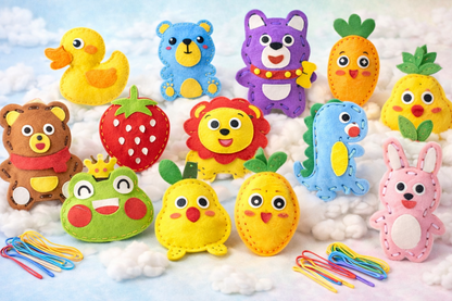 13 Parça Hayvan Figürlü Eğitici Montessori Dikiş Seti 🦊