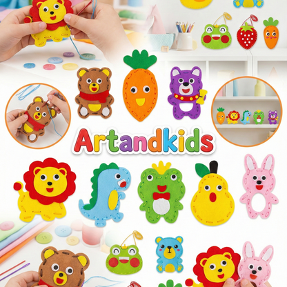 13 Parça Hayvan Figürlü Eğitici Montessori Dikiş Seti 🦊